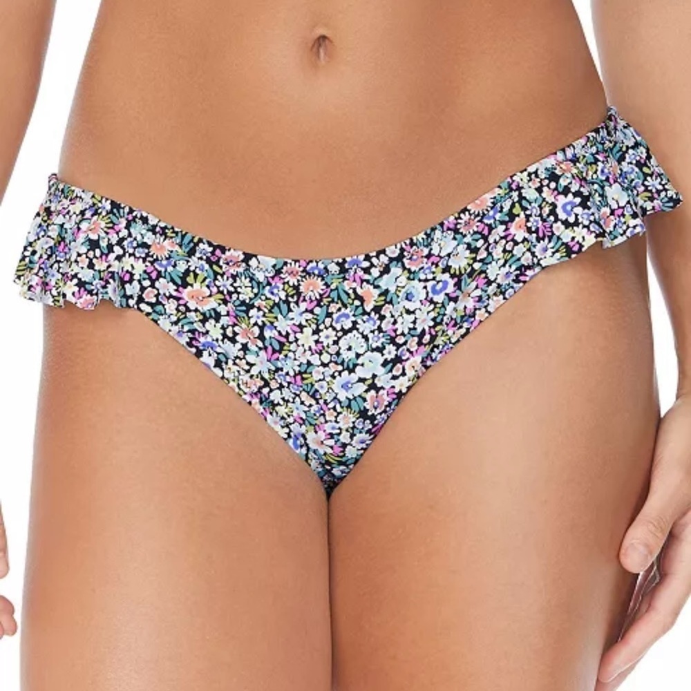 NWT Raisins
Juniors' Sophia Floral-Print Ruffled Bikini Bottom Large